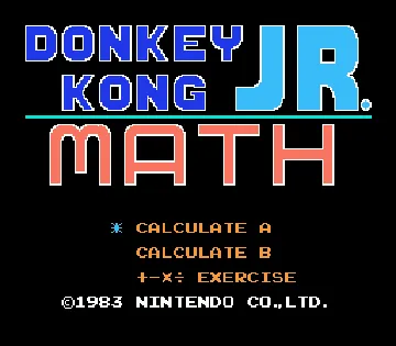 Donkey Kong Jr. no Sansuu Asobi (Japan) (GameCube Edition) screen shot title